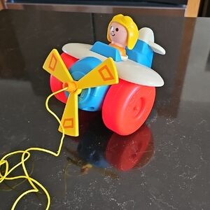 Vintage Fisher Price Airplane Pull Toy